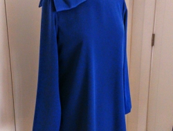 Vestido crepe azul