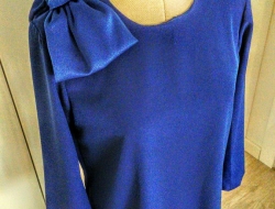 Vestido crepe azul