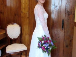 Vestido novia corte romántico