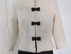 Conjunto palazzo, top y chaqueta Chanel